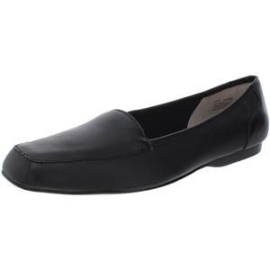 Array Womens Freedom Black Leather Slip On Dressy Loafers Shoes Used